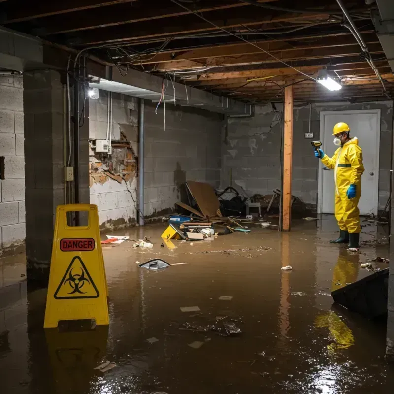 Flooded Basement Electrical Hazard in Sheffield, AL Property